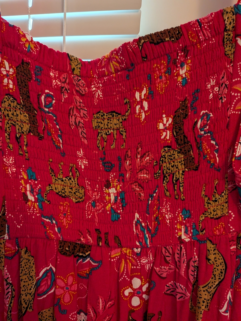 torrid Hot Pink Leopard & Floral Midi Dress - Picture 3 of 3